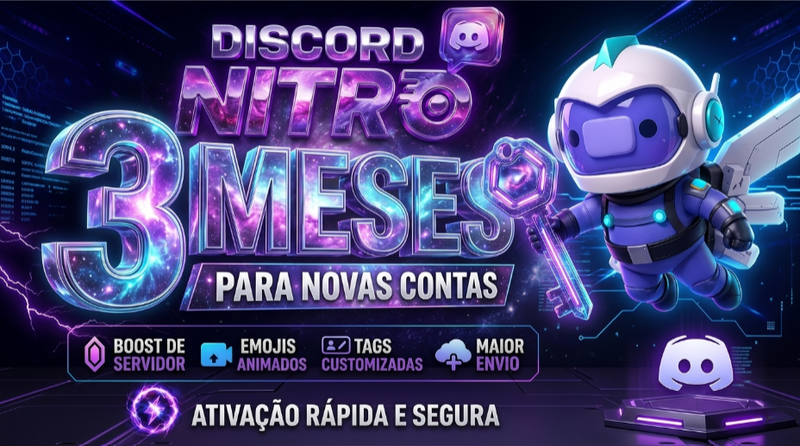 Discord Nitro - 3 Meses Para Contas Novas