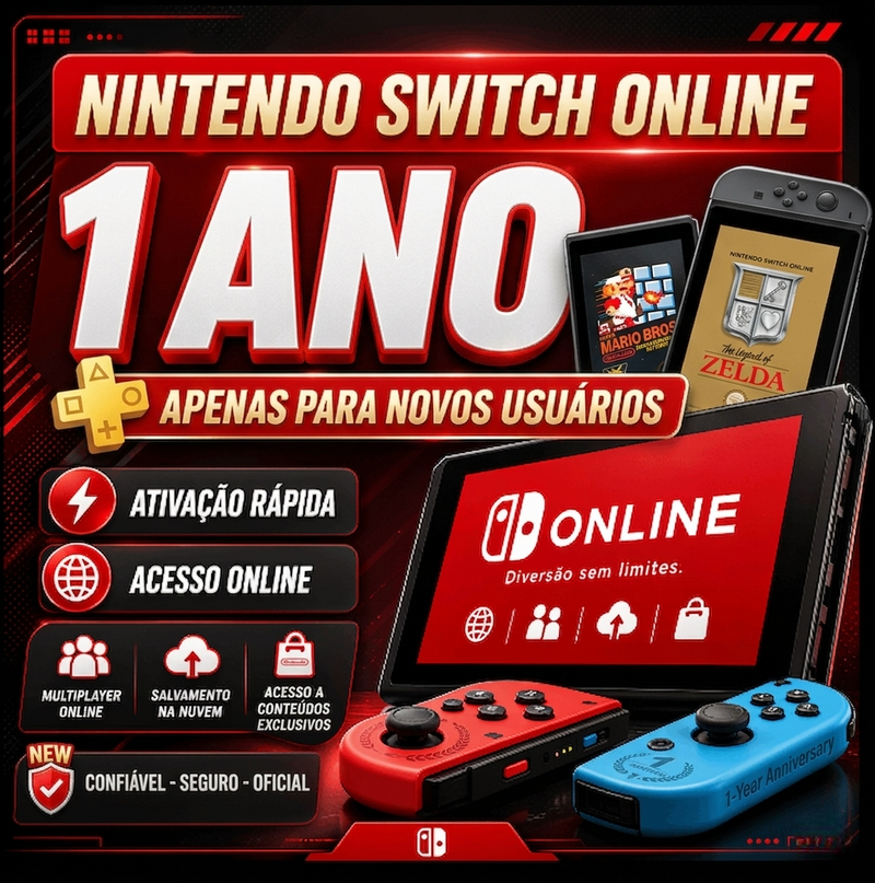 Nintendo Switch Online 14 Dias | Exclusivo para Novos Usuários